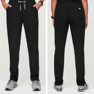Figs Black Straight Leg Pants